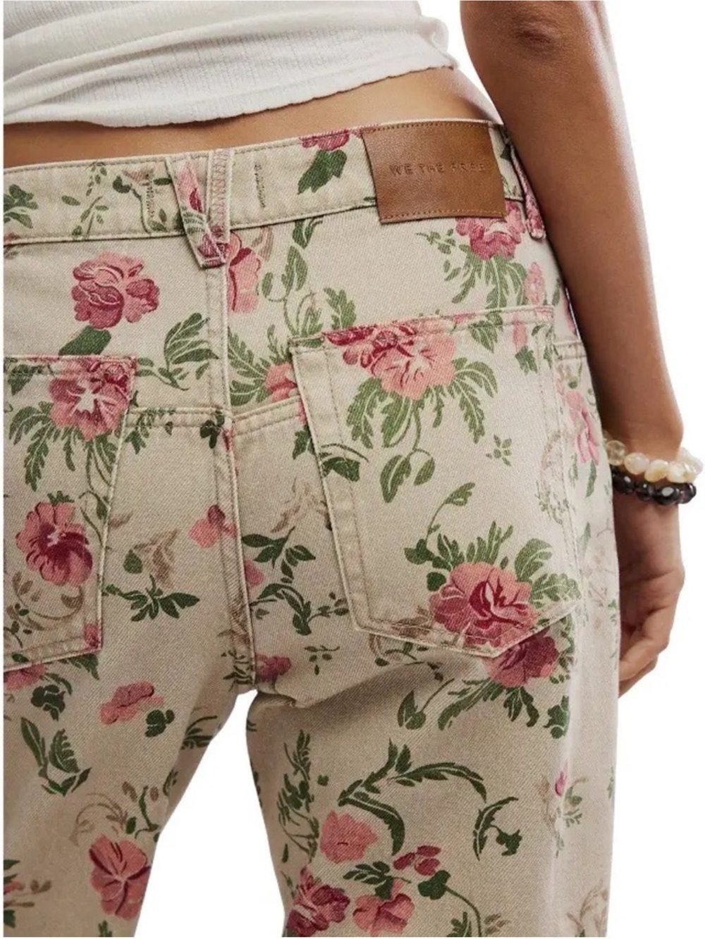 Free People x We The Free | Deep Trance Mid Rise Printed Jeans Wallpaper Floral - Picture 2 of 9